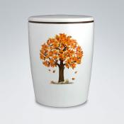 Urne Solid Line 01112 weiss mit Orchidee